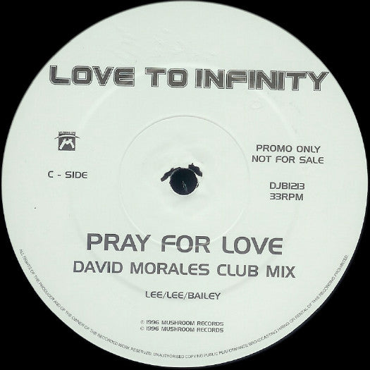 Love To Infinity : Pray For Love (2x12", Promo)