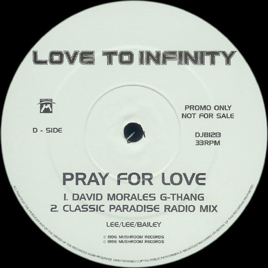 Love To Infinity : Pray For Love (2x12", Promo)