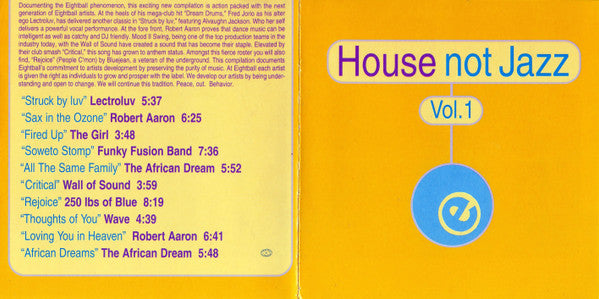 Various : House Not Jazz Vol. 1 (CD, Comp)