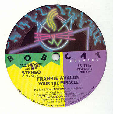 Frankie Avalon : Your The Miracle (12", Promo)