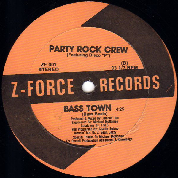 Party Rock Crew : Bass Town (12")