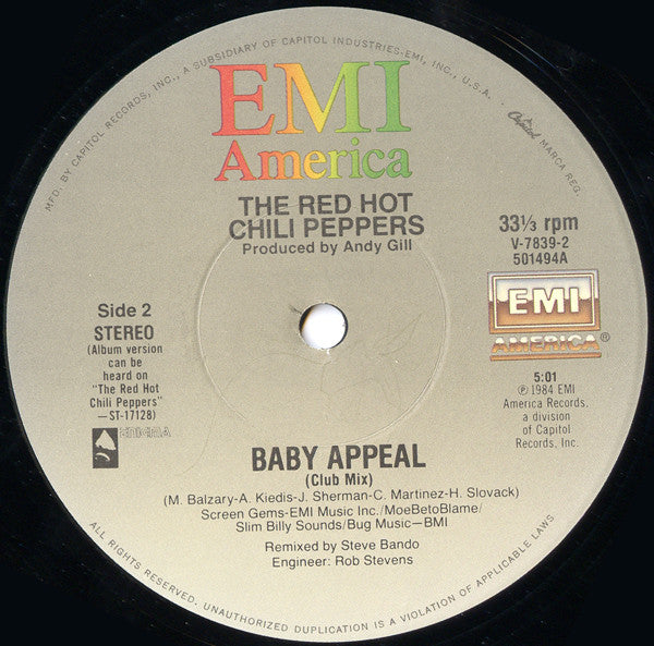 The Red Hot Chili Peppers* : Get Up And Jump / Baby Appeal (12", Single)