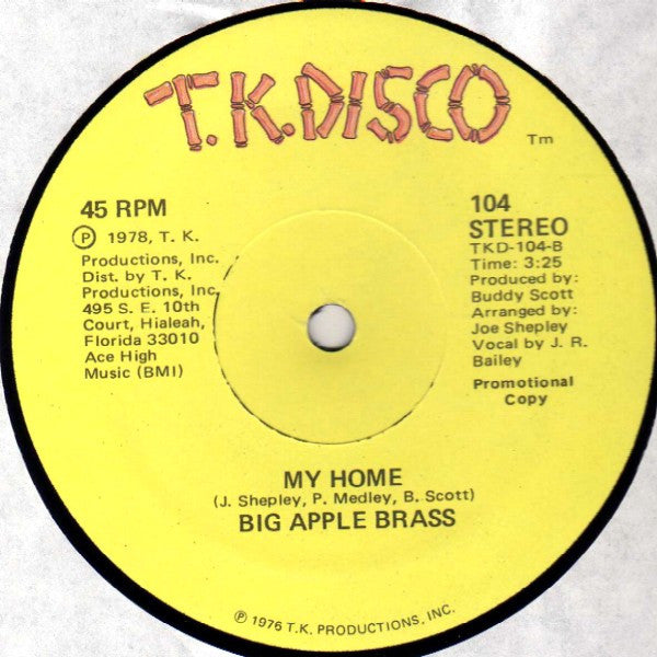 Big Apple Brass : Finger Lickin' Disco (12", Promo)