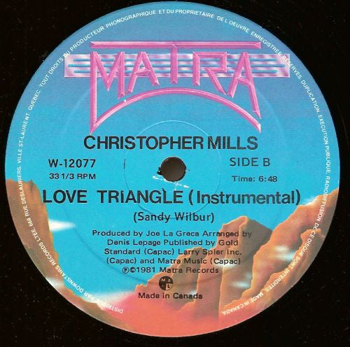Christopher Mills (2) : Love Triangle (12")