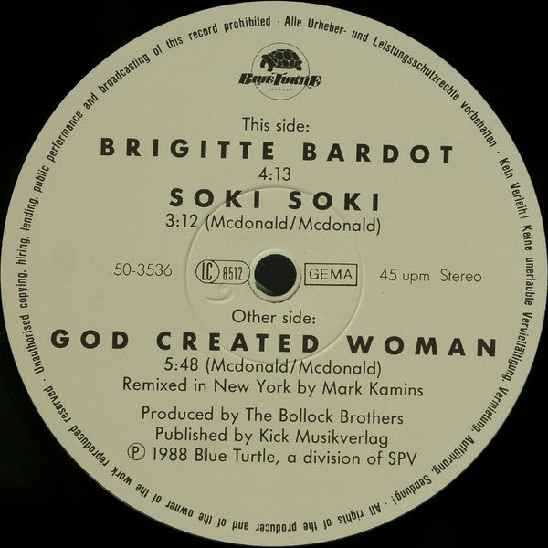 The Bollock Brothers : God Created Woman (12", Maxi)