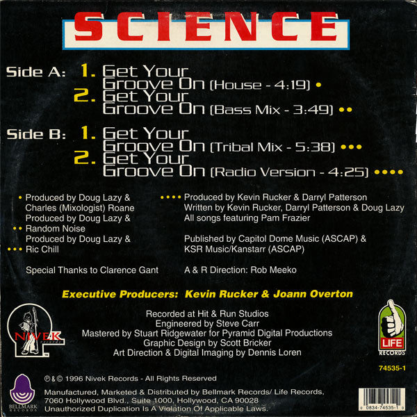 Science (6) : Get Your Groove On (12", Maxi)