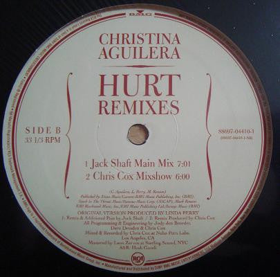 Christina Aguilera : Hurt (Remixes) (12", Maxi)
