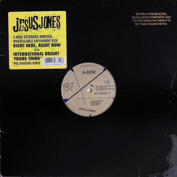 Jesus Jones : Right Here, Right Now / International Bright Young Thing (12")