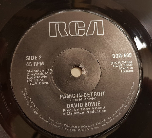 David Bowie : Knock On Wood (7", Single, RP)