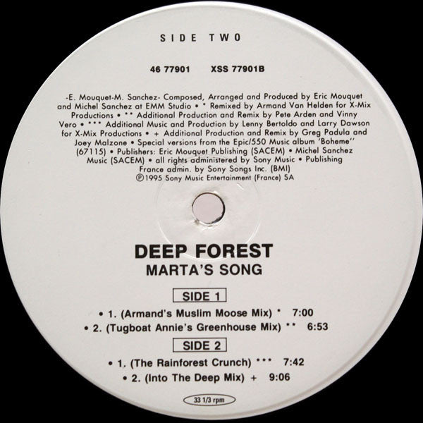 Deep Forest : Marta's Song (12")