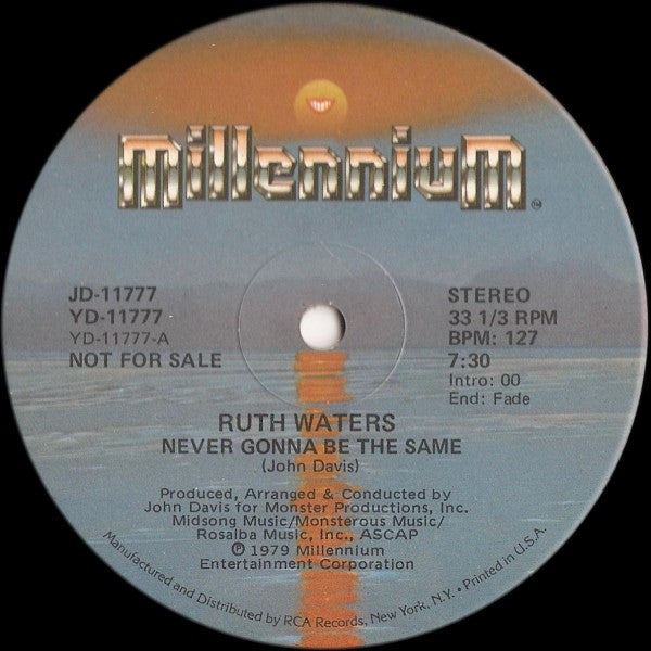 Ruth Waters : Never Gonna Be The Same (12", Promo)