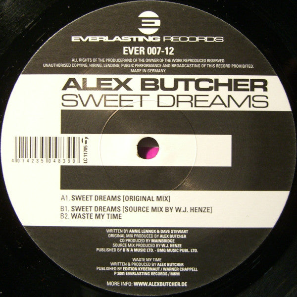 Alex Butcher : Sweet Dreams (12")