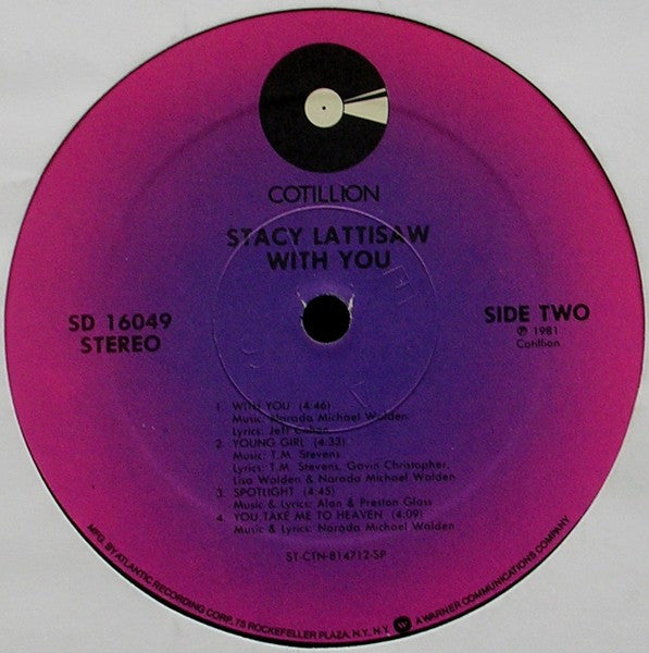Stacy Lattisaw : With You (LP, Album, Spe)