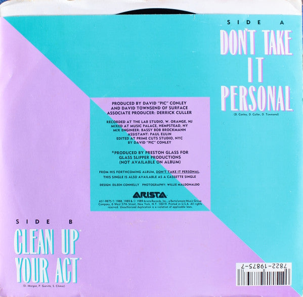 Jermaine Jackson : Don't Take It Personal (7", Single)