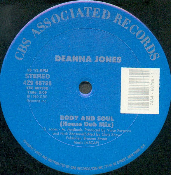 Deanna Jones : Body And Soul (12")