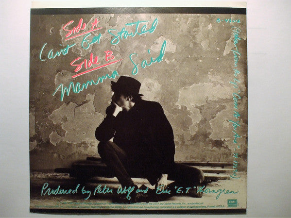 Peter Wolf : Can't Get Started (7", Single)
