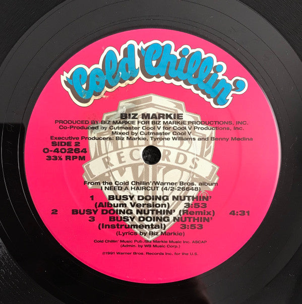 Biz Markie : T.S.R. (Toilet Stool Rap) / Busy Doing Nuthin' (12", Maxi)