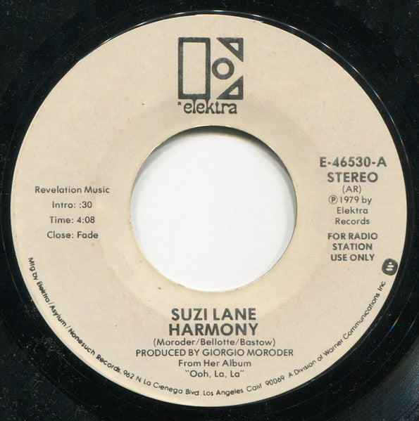 Suzi Lane : Harmony (7", Single, Mono, Promo)