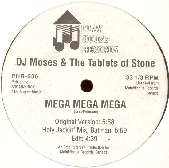 DJ Moses & The Tablets Of Stone : Mega Mega Mega (12")