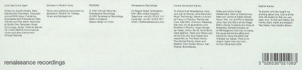 Human Movement Featuring Sophie Moleta : Love Has Come Again (12")