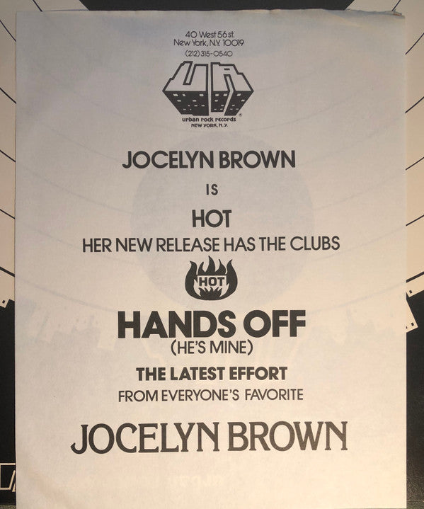 Jocelyn Brown : Hands Off (12", TP)