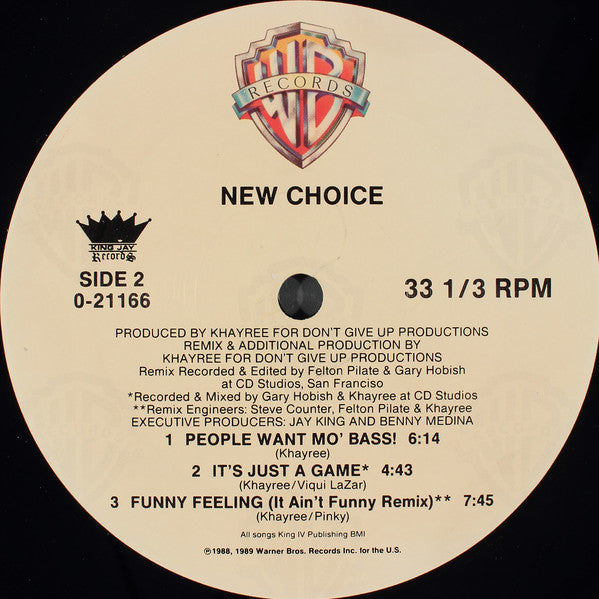 New Choice : People Want Bass (12", Maxi, All)