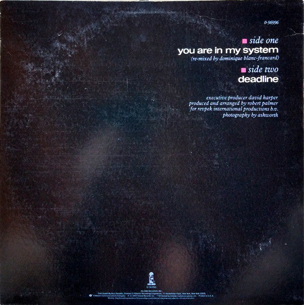 Robert Palmer : You Are In My System (12")