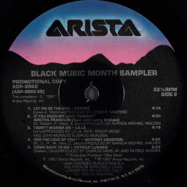 Various : Black Music Month Sampler: The Tradition Lives On (LP, Promo, Smplr)