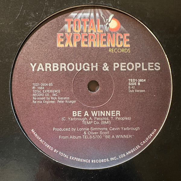 Yarbrough & Peoples : Be A Winner (12")
