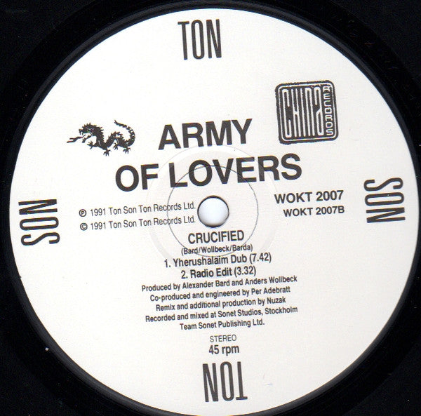 Army Of Lovers : Crucified (12", Single, P.R)