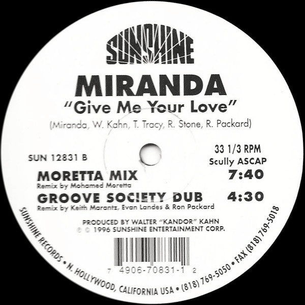 Miranda (3) : Give Me Your Love (12")
