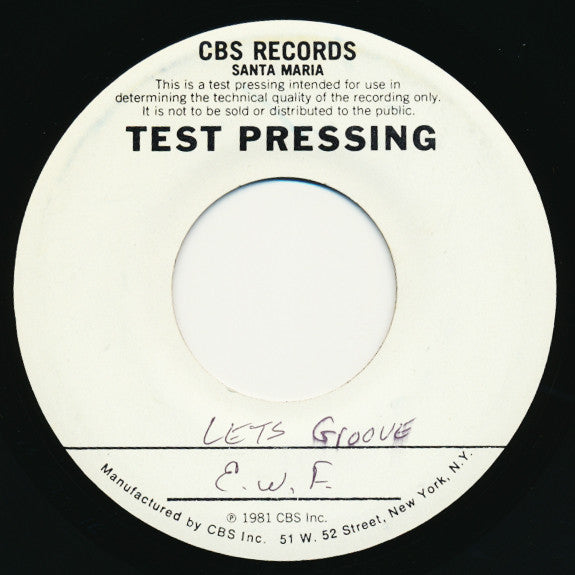 Earth, Wind & Fire : Let's Groove (7", Single, TP)