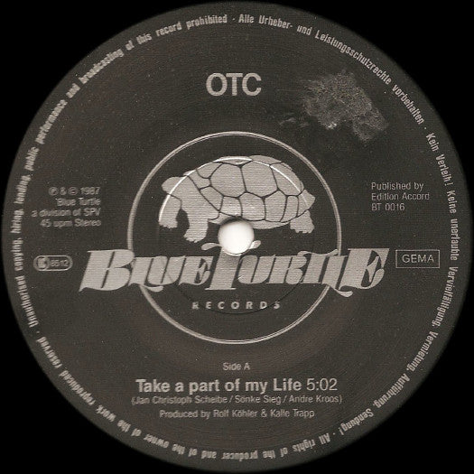 O.T.C. (2) : Take A Part Of My Life (12", Maxi)