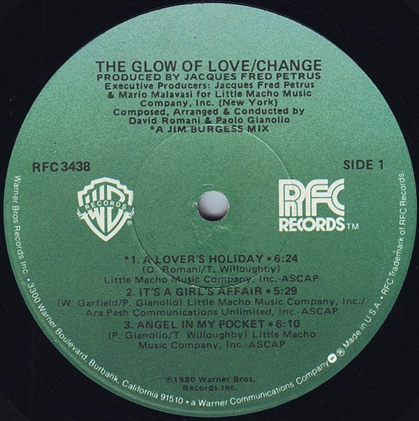 Change : The Glow Of Love (LP, Album, Los)
