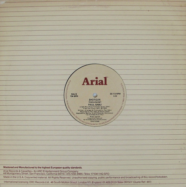 Paul Sabu : Shotgun (12")