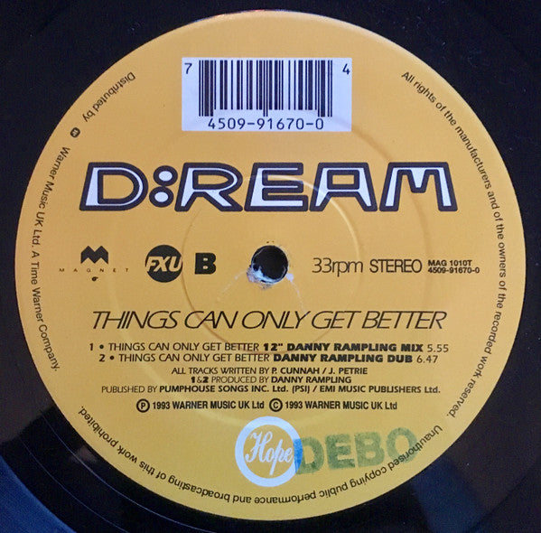 D:Ream : Things Can Only Get Better (12")