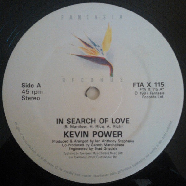 Kevin Power : In Search Of Love (12")