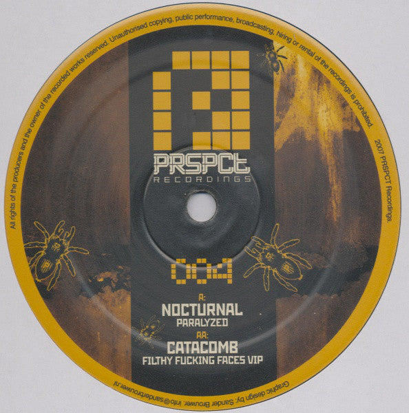 Nocturnal (5) / Catacomb (2) : Paralyzed / Filthy Fucking Faces VIP (12", Whi)