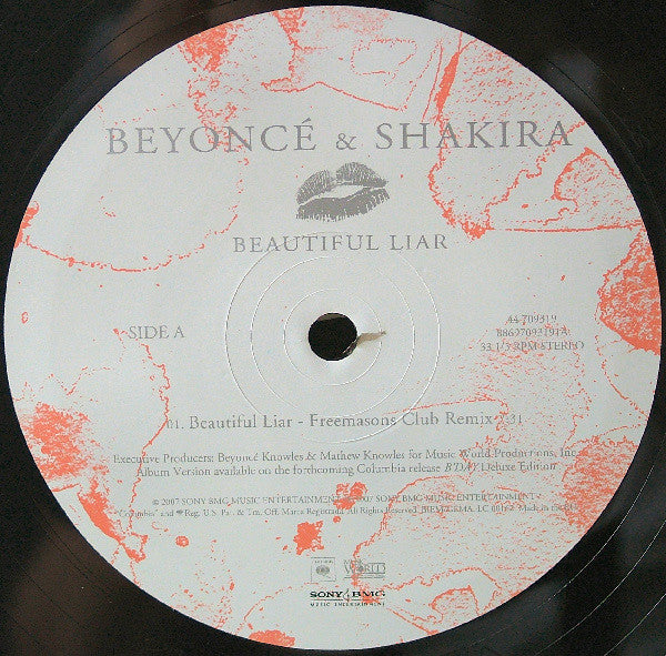 Beyoncé & Shakira : Beautiful Liar (12", Single)