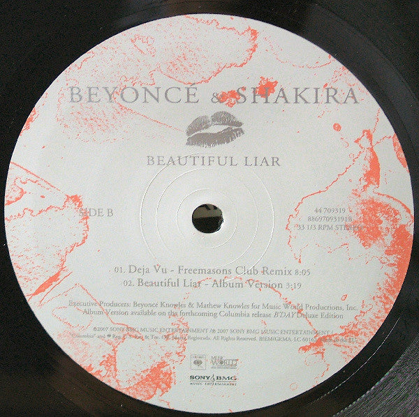Beyoncé & Shakira : Beautiful Liar (12", Single)