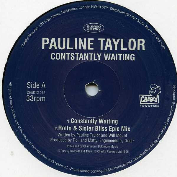 Pauline Taylor : Constantly Waiting (12")
