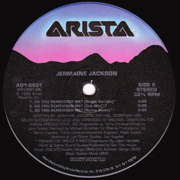 Jermaine Jackson : Do You Remember Me? (12")
