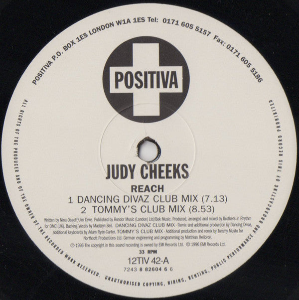 Judy Cheeks : Reach (12", Single)