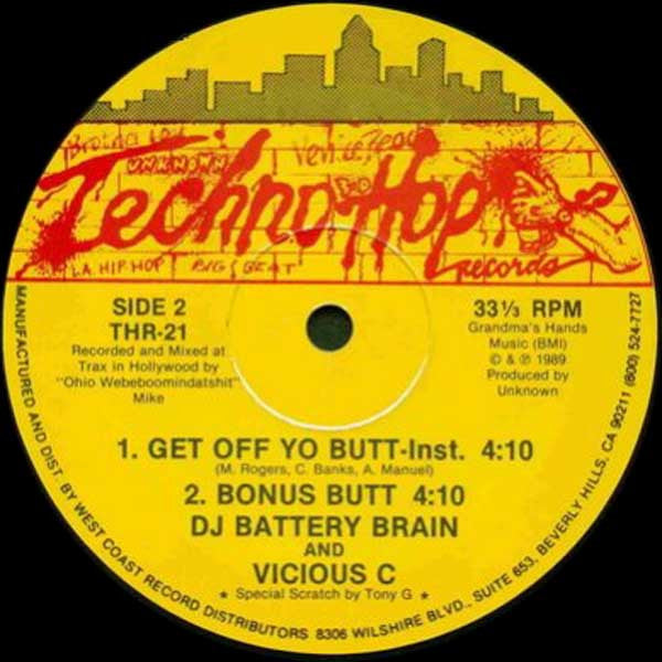 DJ Battery Brain & Vicious C : Get On Off Yo Butt (12")
