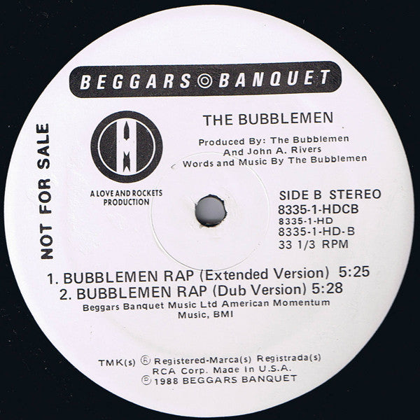 The Bubblemen : The Bubblemen Are Coming (12", Promo)