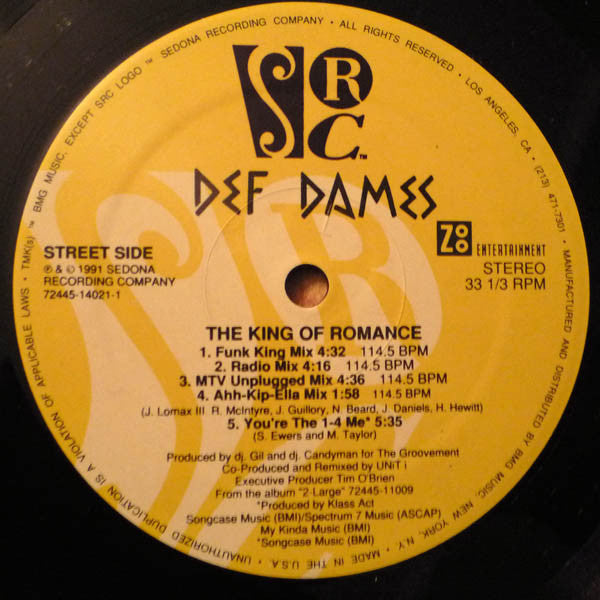 Def Dames : The King Of Romance (12", Single)