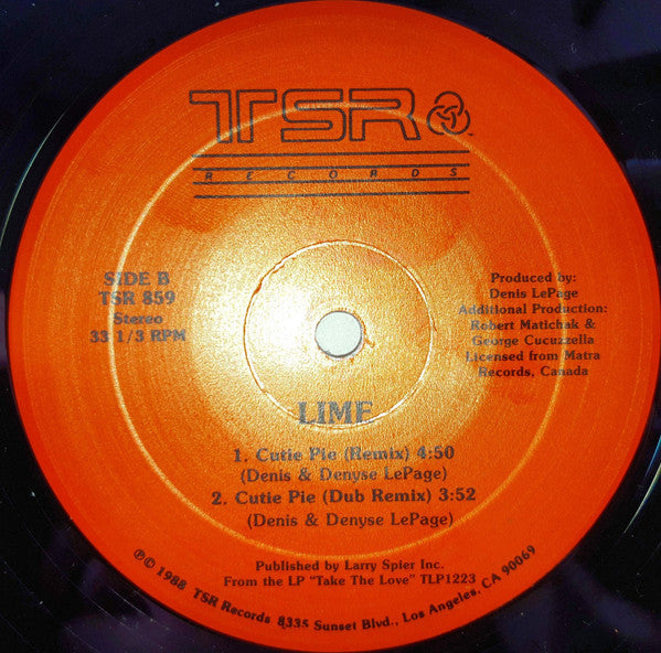 Lime (2) : Did You See That Girl / Cutie Pie (12")