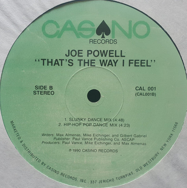 Joe Powell : That's The Way I Feel (12")