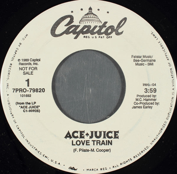 Ace Juice : Love Train (7", Promo)