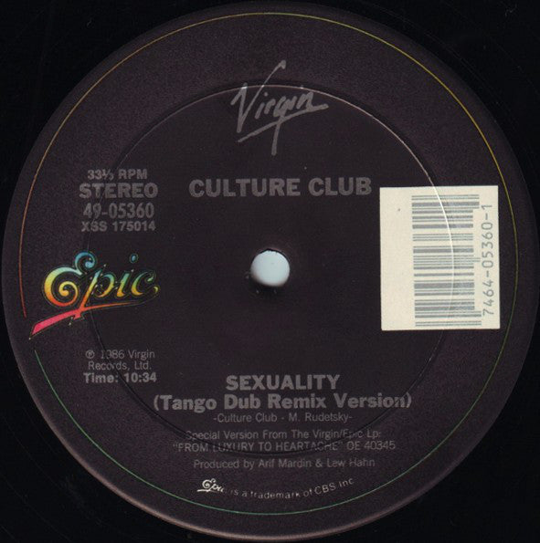 Culture Club : Move Away (Extended) (12", Single)